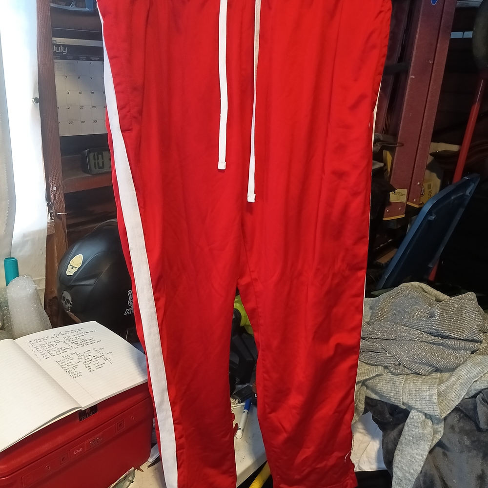 Xersion Red Sweatpants with White Stripe
